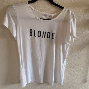 Brave Soul White 'BLONDE' Short Sleeve Tee